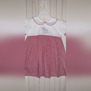 Baby Girl By Lullaby Set Elephant Making Memories Dress 4t Red White Gingham